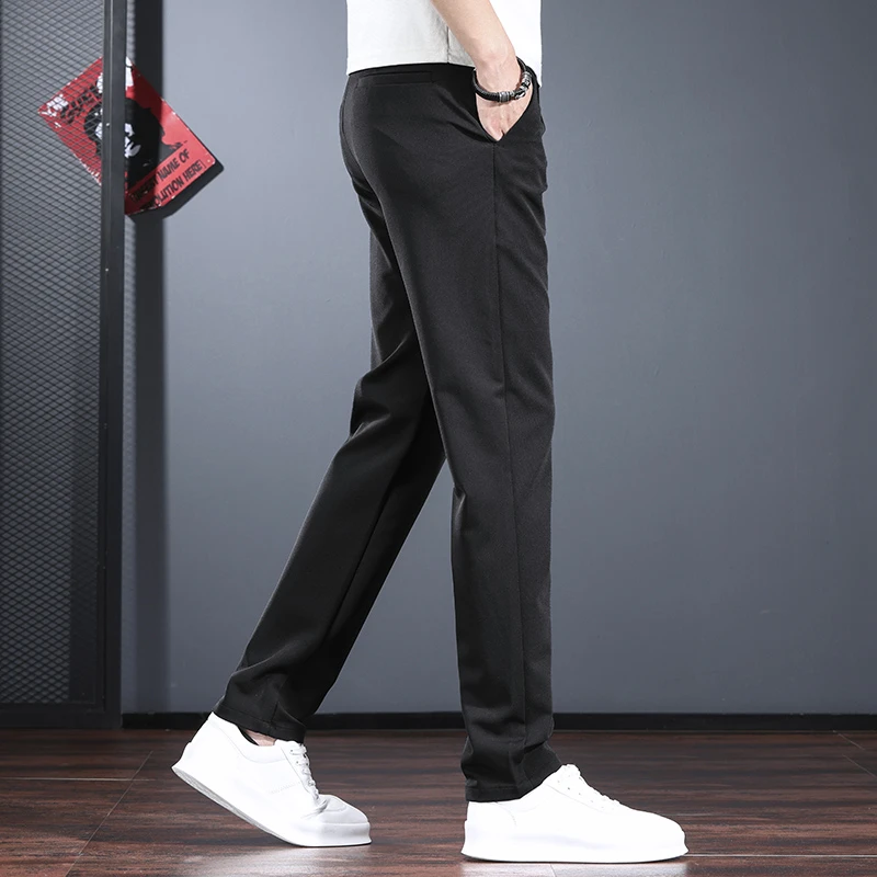 高端休闲裤男修身小脚西装裤春夏季韩版弹力百搭商务通勤小西裤潮