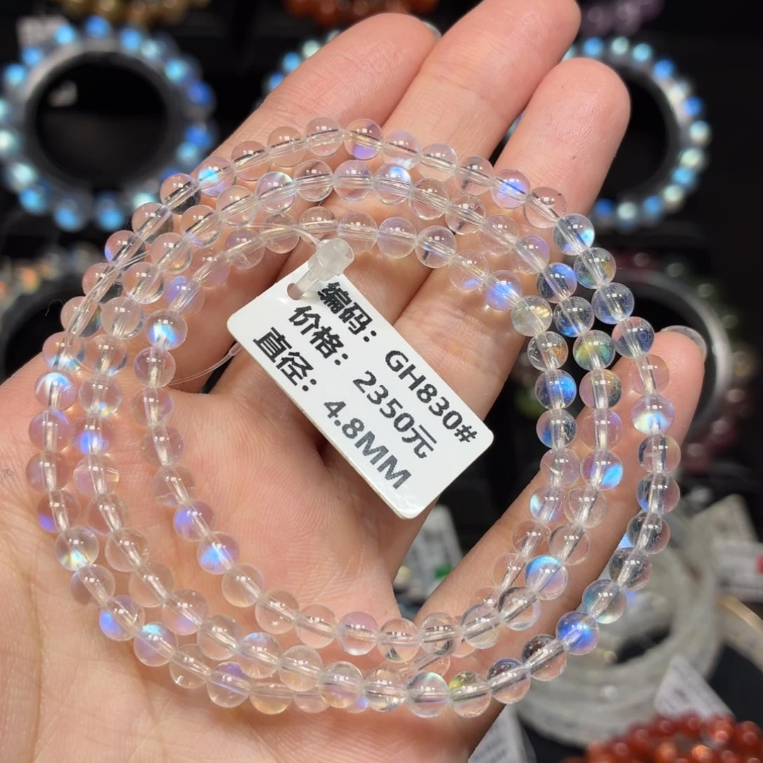 未镶嵌月光石手链GH830#4.8mm