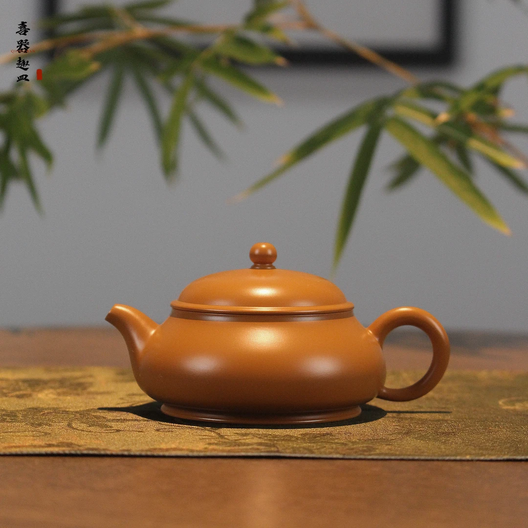 喜器 老安顺-明炉壶 约100cc 章燕城章广鑫双印 潮州手拉壶全手工