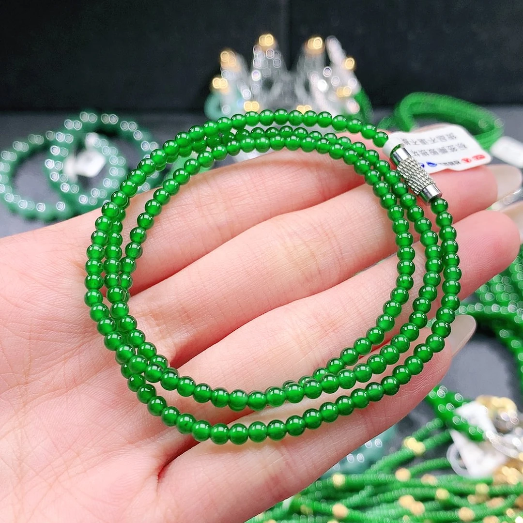 翡翠未镶嵌手链项链