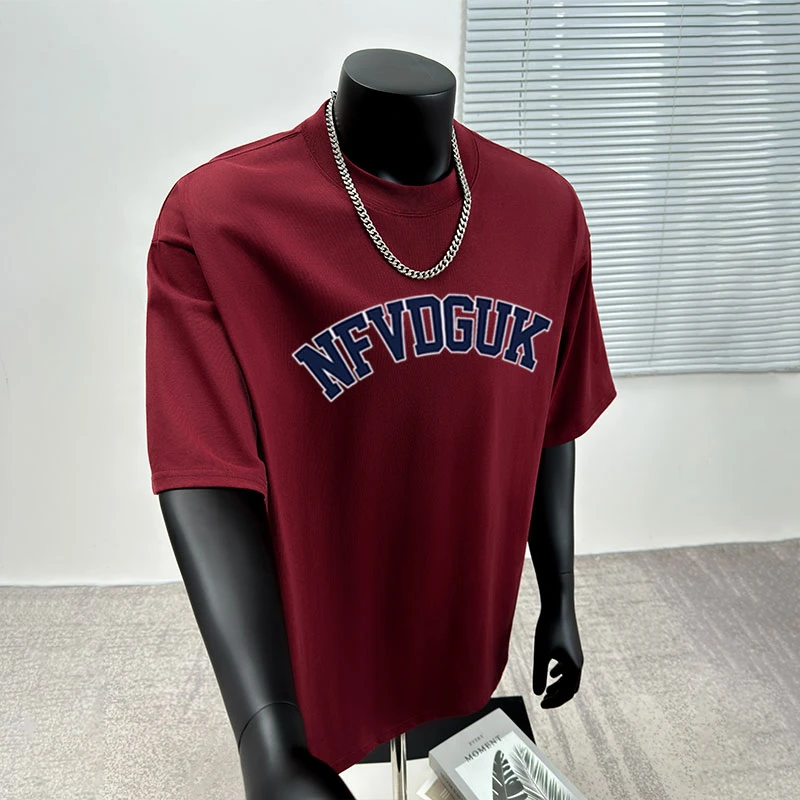 欧美潮牌创意字母印花纯棉短袖t恤男女夏季宽松休闲高街圆领上衣