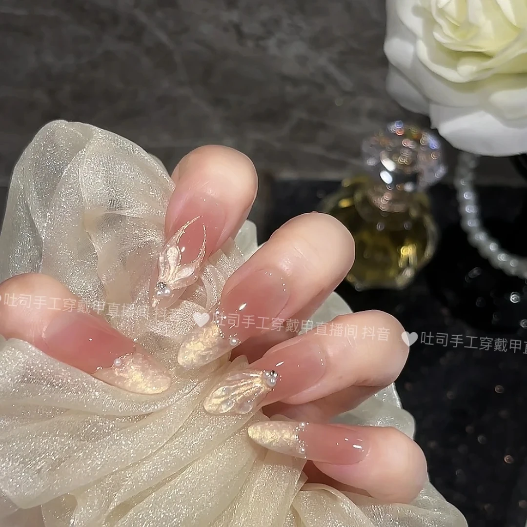 【人鱼故事】穿戴甲纯手工美甲