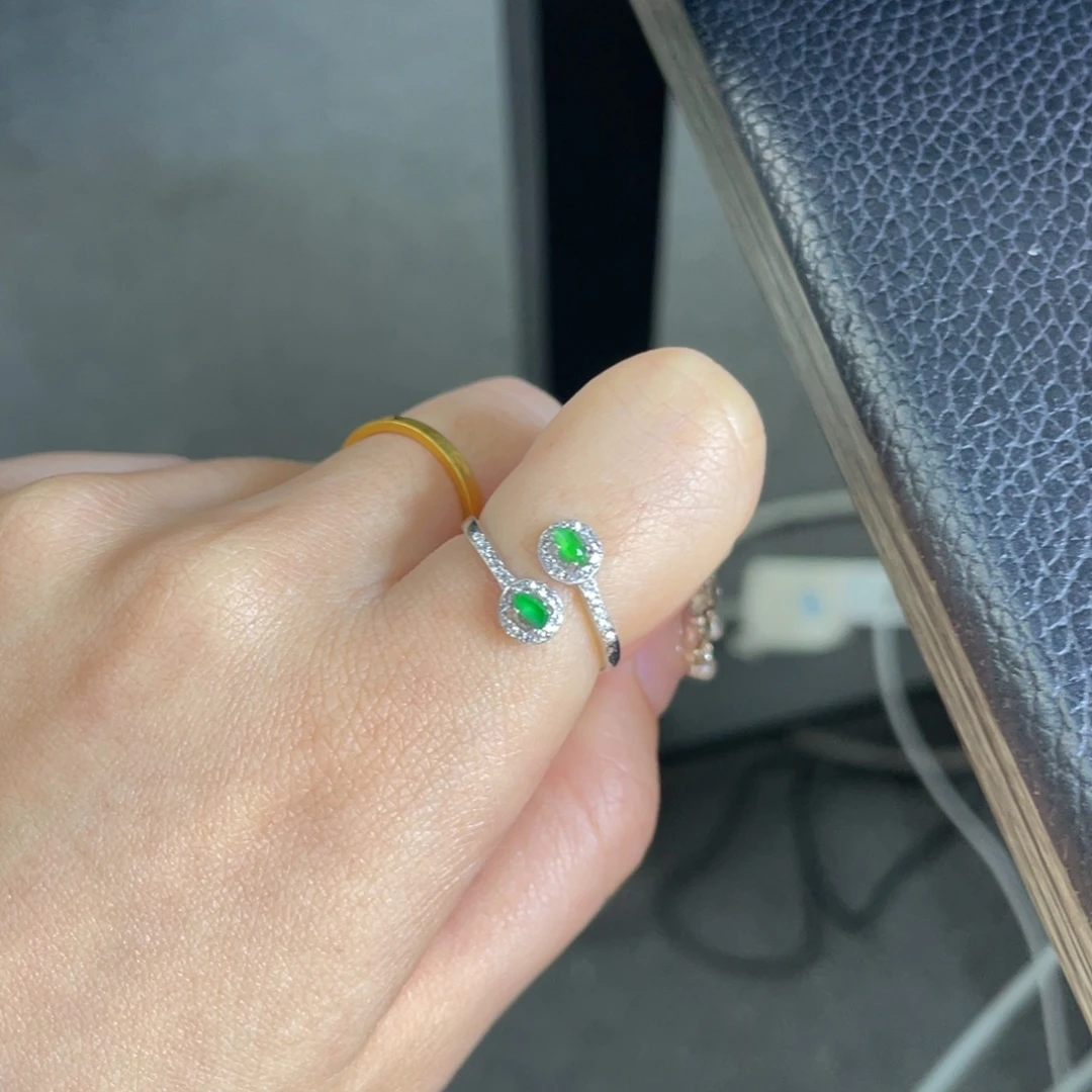 翡翠银S925镶嵌吊坠(不含链)