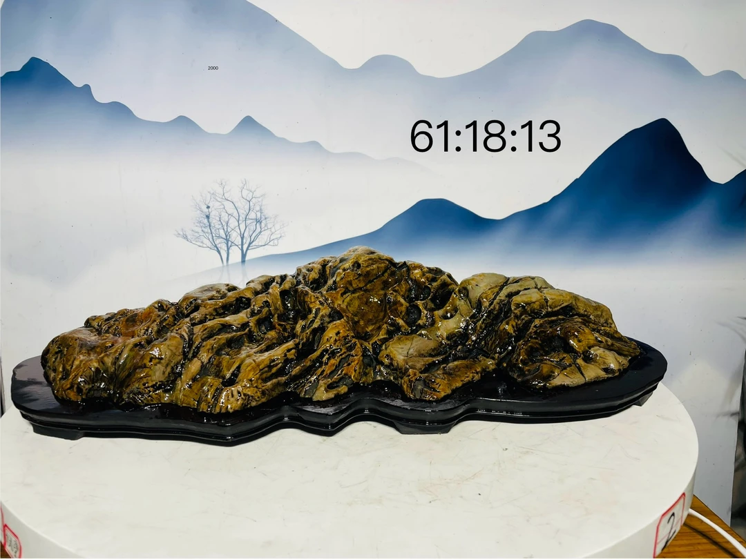 九龙璧切底山假山奇石家居摆件装饰高档家用新款尺寸61-18-13