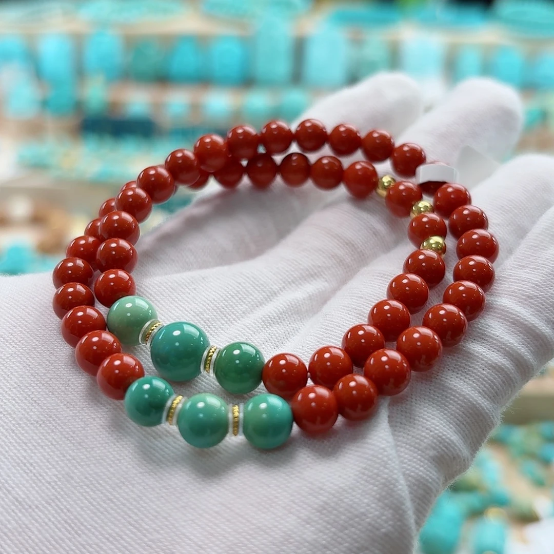 绿松石18K金镶嵌珠宝奇石