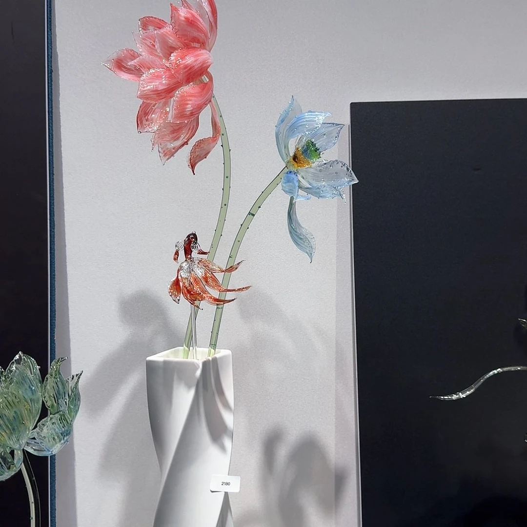 琉璃手工艺品淄博特产非遗手做琉璃花19