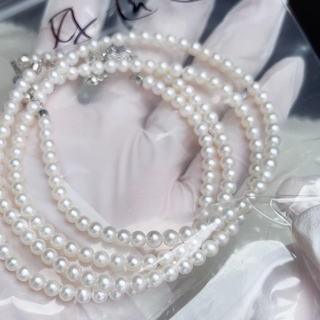 好***连戒指淡水珍珠银S925镶嵌