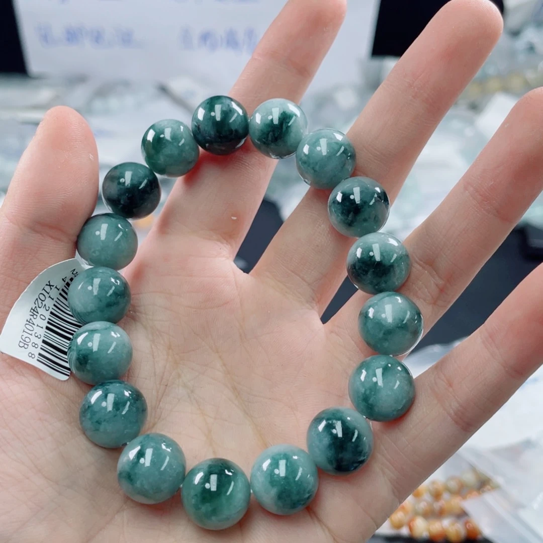 未镶嵌定制翡翠珠串12.5