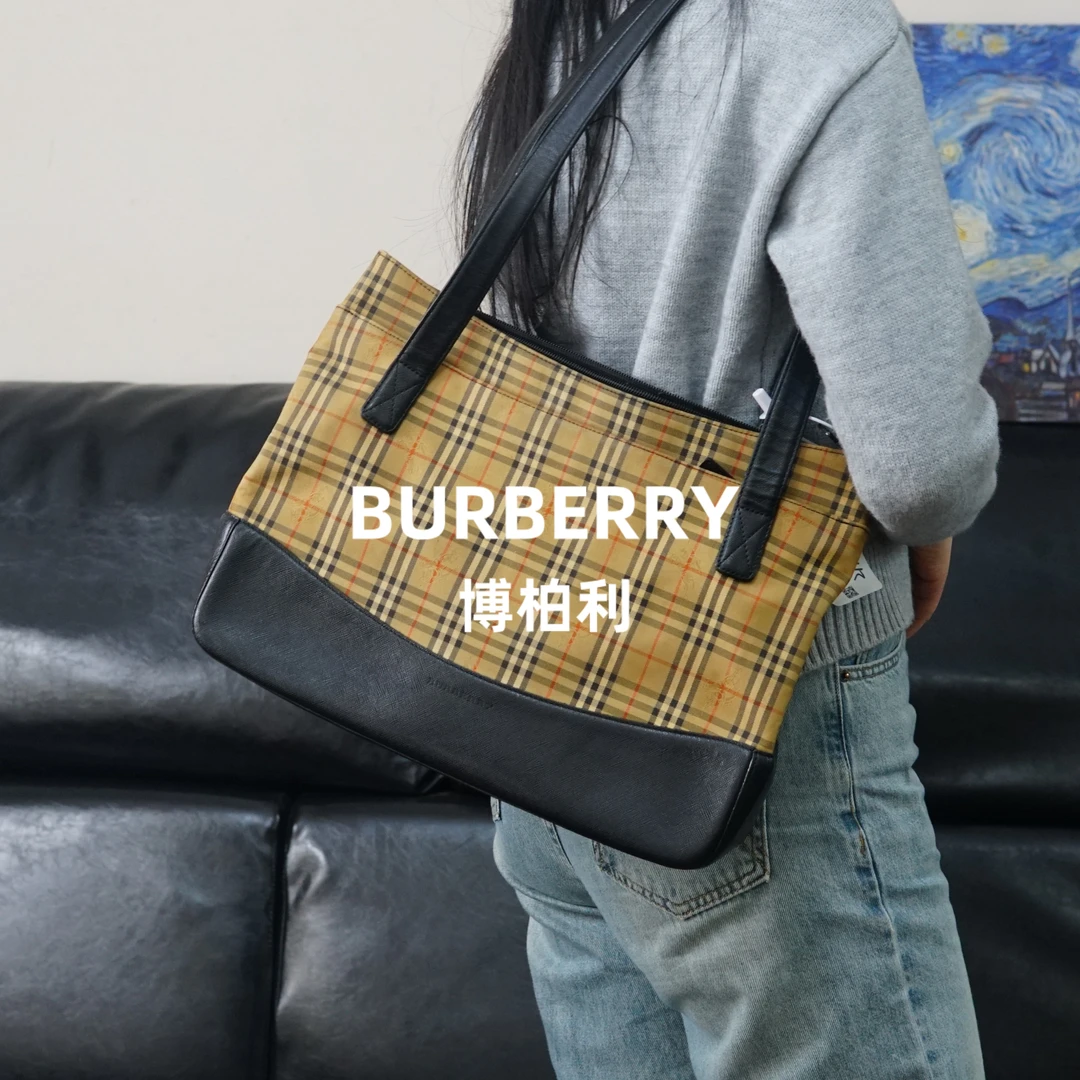 95新 BURBERRY/博柏利 巴宝莉/格纹单肩包/JJ01823522/3522