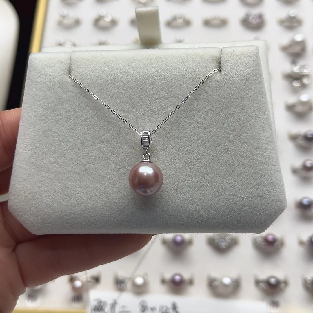 淡水珍珠套链银S925镶嵌