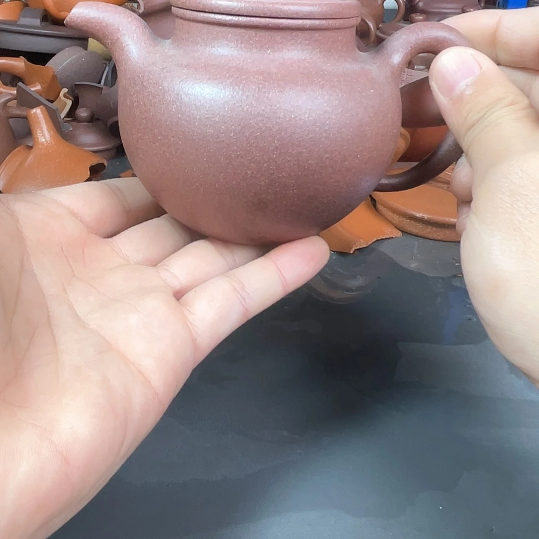 茶壶紫砂徐磊全砂天青掇球250