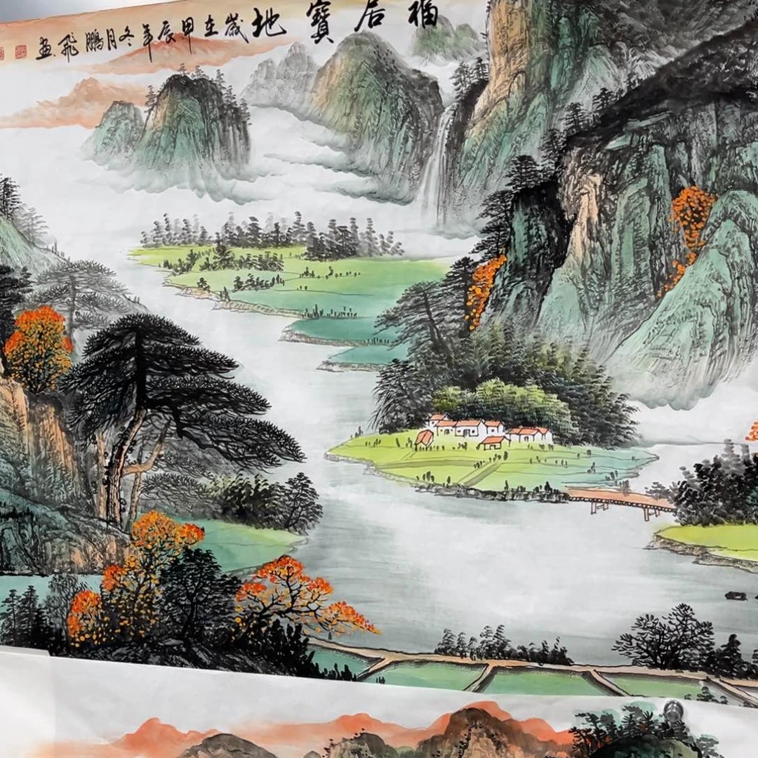 国画泽宣纸手绘，手工作品