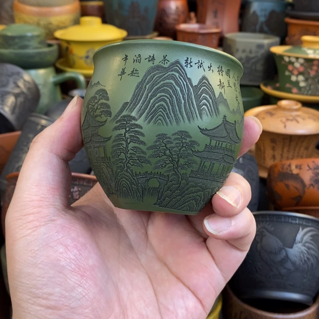 紫砂公道杯宜兴全手工紫砂杯