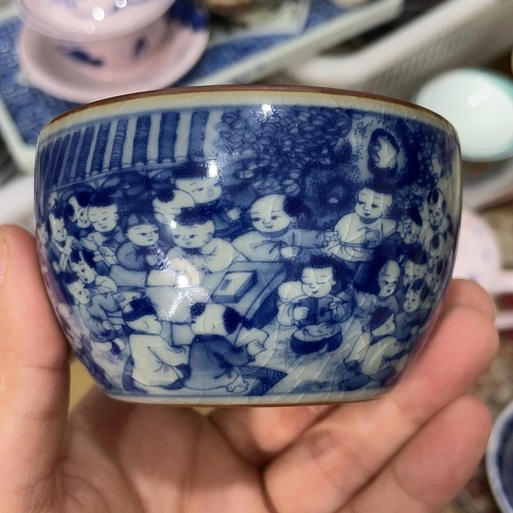 陶摆件景德镇陶瓷主人杯杯13445