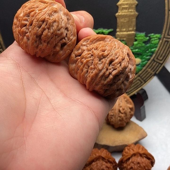 吃***乐把件文玩核桃四座楼