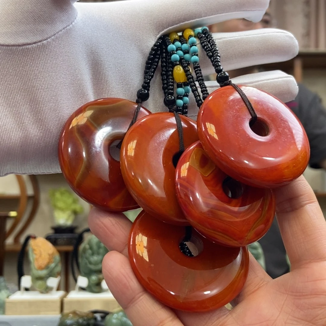 南红玛瑙无事牌（多样性发一件）未镶嵌