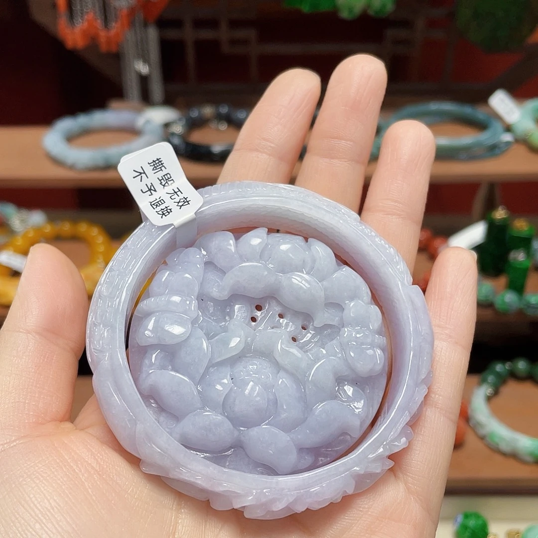 噜***撒翡翠未镶嵌手链饰品