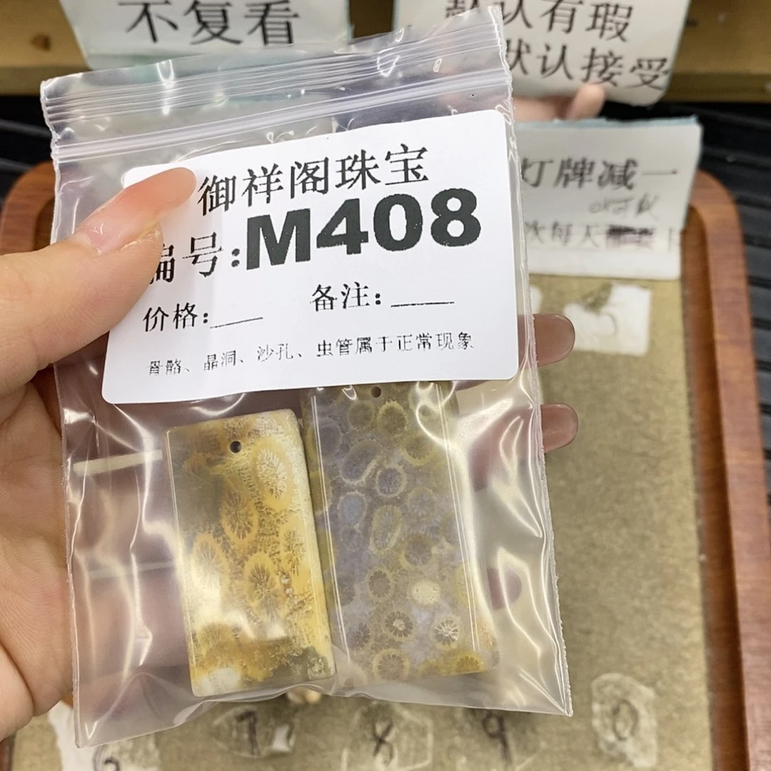 硅化珊瑚（珊瑚玉）未镶嵌颈饰潇**绽