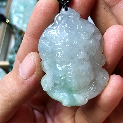 颈饰未镶嵌翡翠福豆豆珠宝翡翠颈饰
