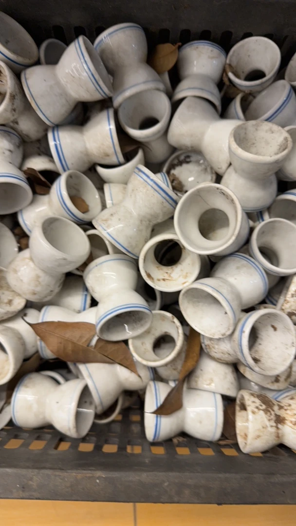 醴陵 群力8090年代高温盖置一对包邮 接受微瑕下单