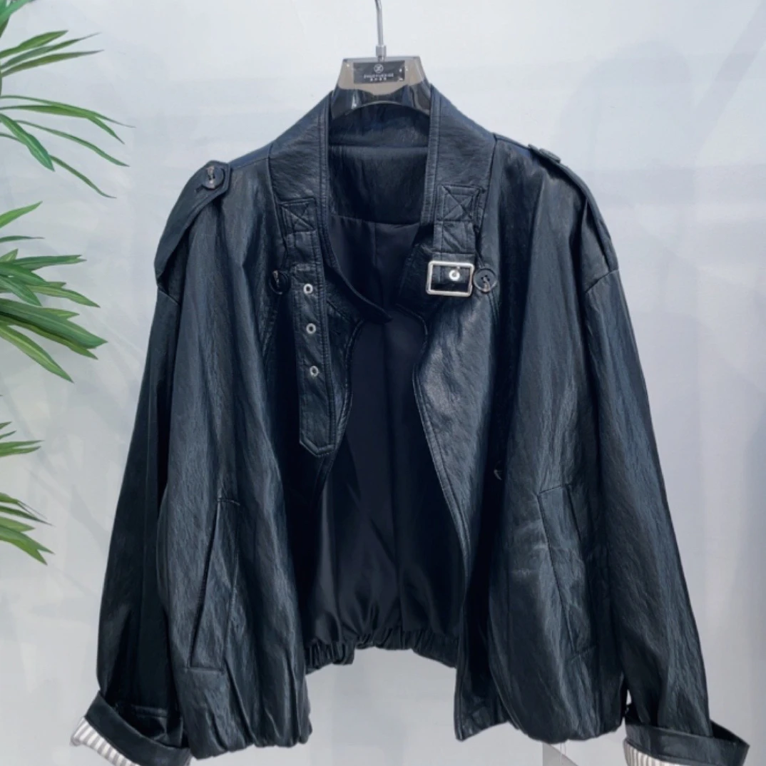 卓约姿色立领皮衣8889