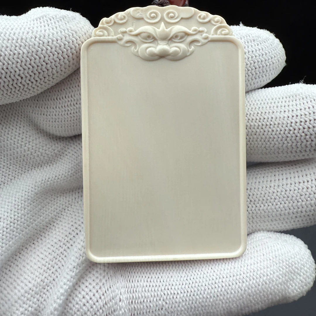 H2913天然猛犸 无事牌40*60*10mm一物一图 假一罚十