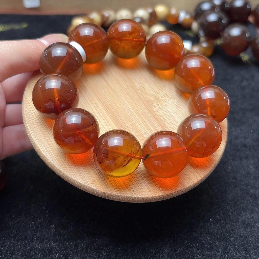 令***曦琥珀未镶嵌珠宝奇石21mm