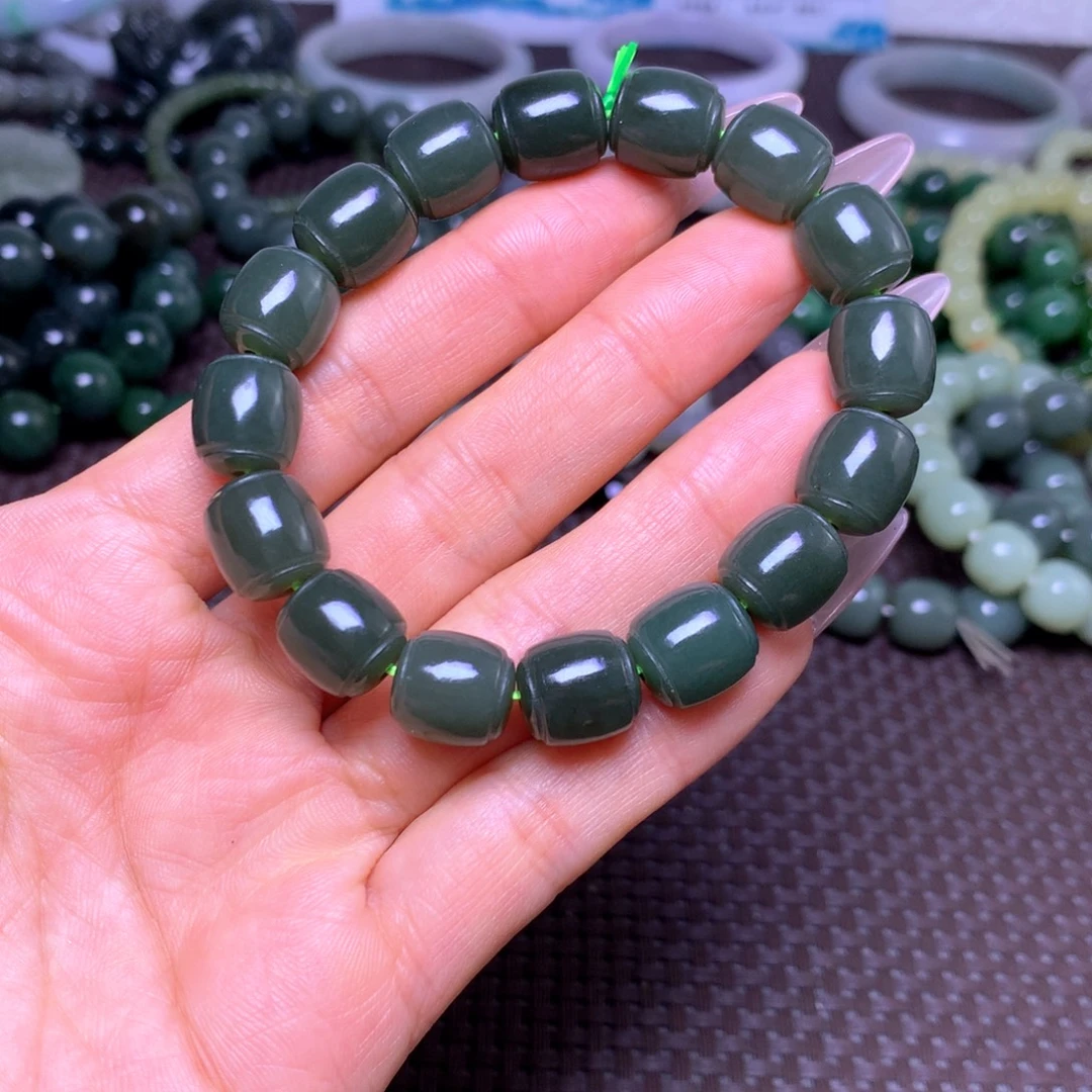 和田玉未镶嵌手串卡12