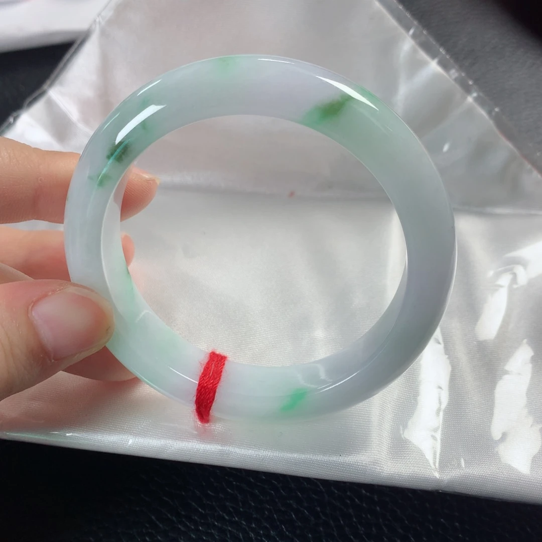 翡翠手镯未镶嵌缅甸天然翡翠手镯55圈口