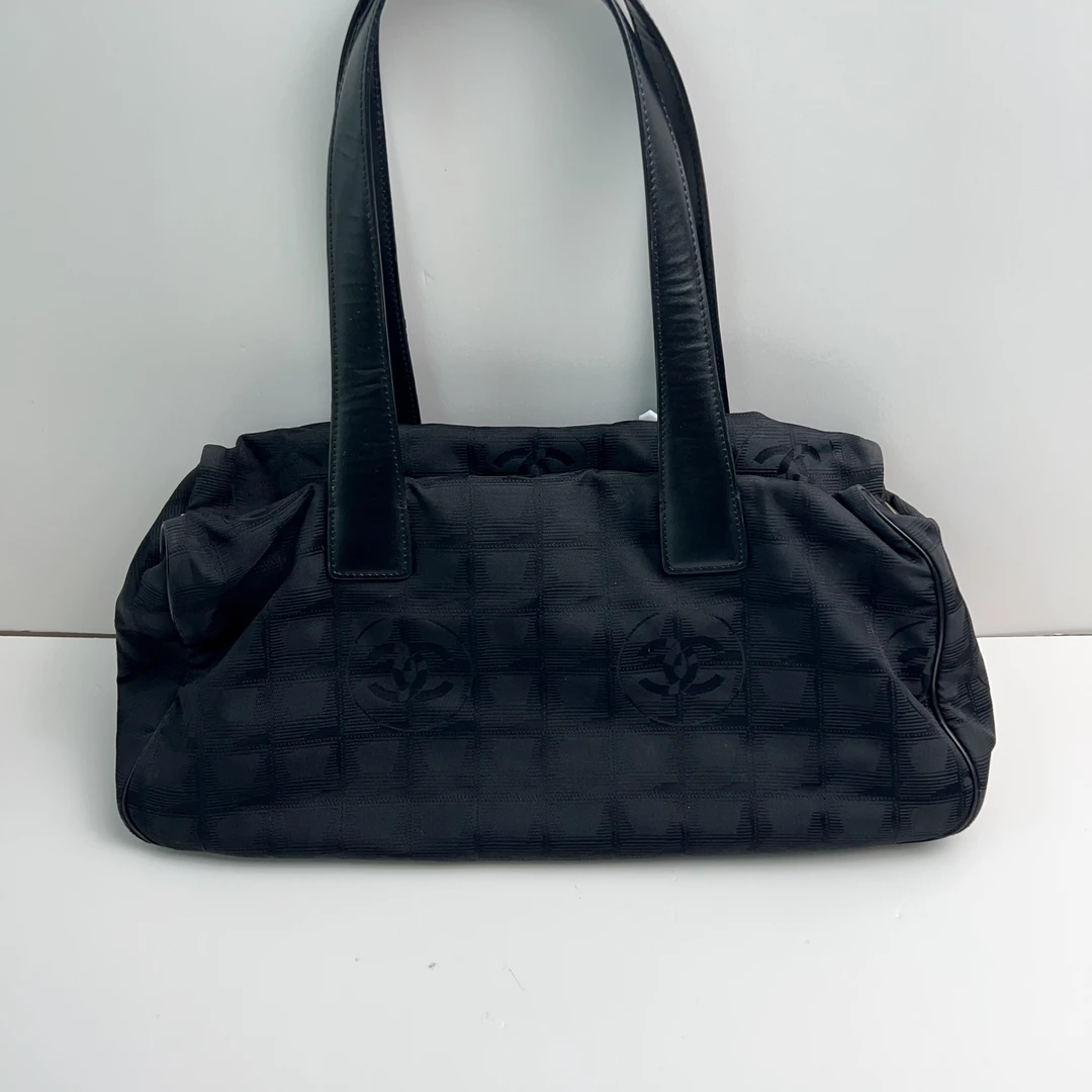 95新 Chanel/香奈儿 香奈儿黑色冰格托特包