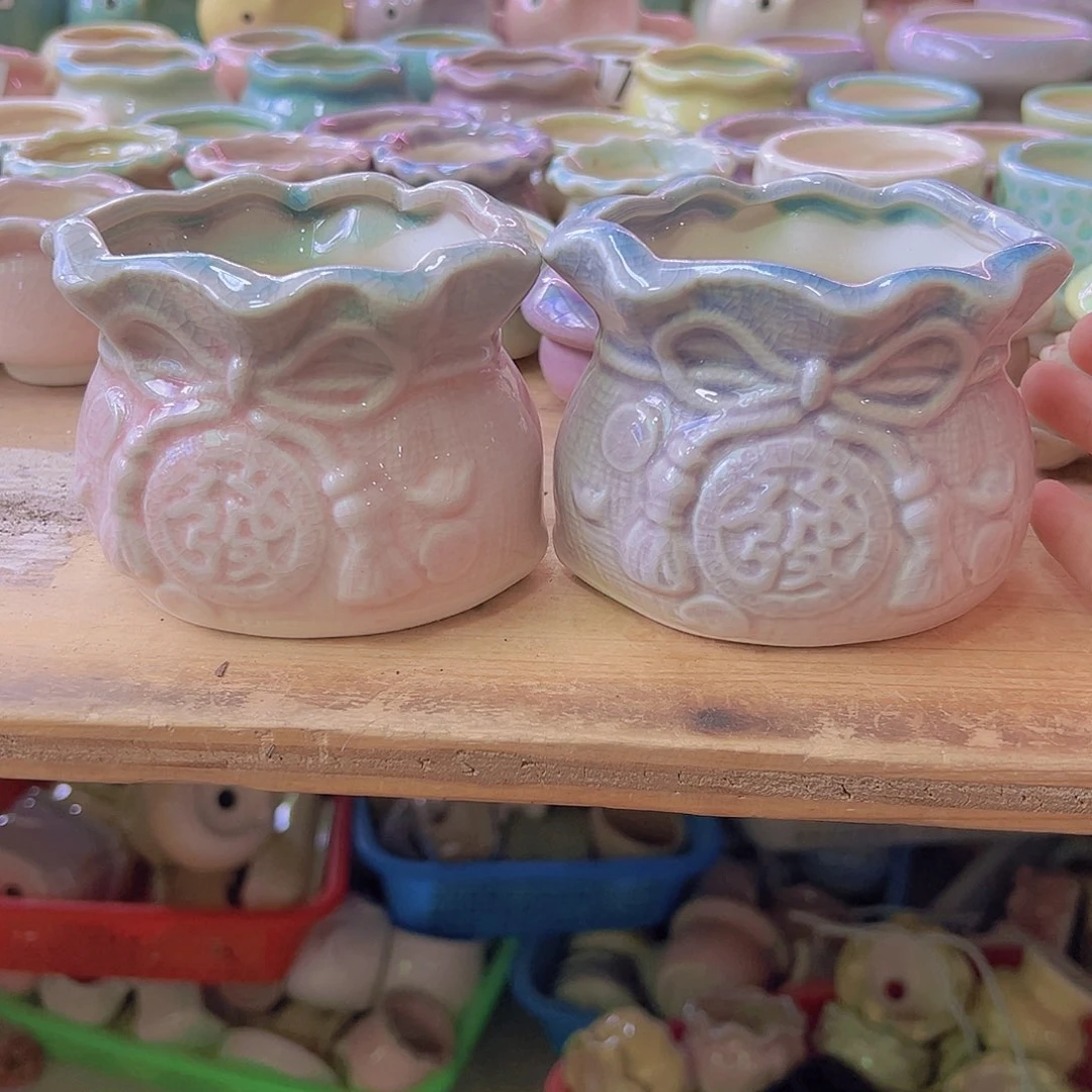 陶瓷花盆当场满12包邮