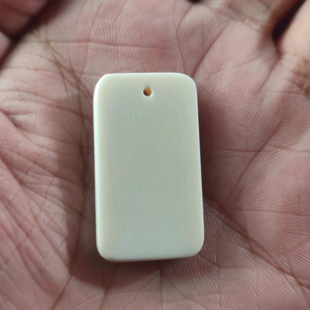 松山 天然猛犸牙 无事牌吊坠 假一赔四