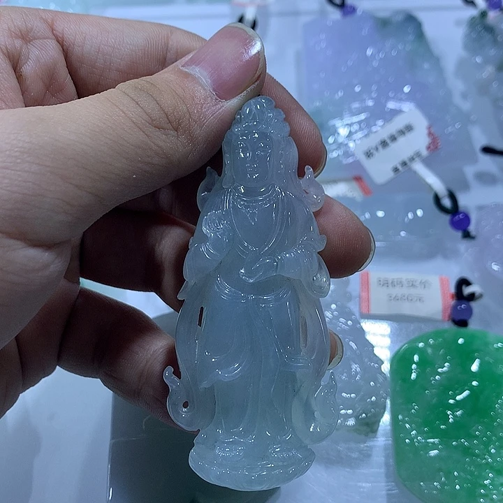 翡翠未镶嵌颈饰天然翡翠A货吊坠