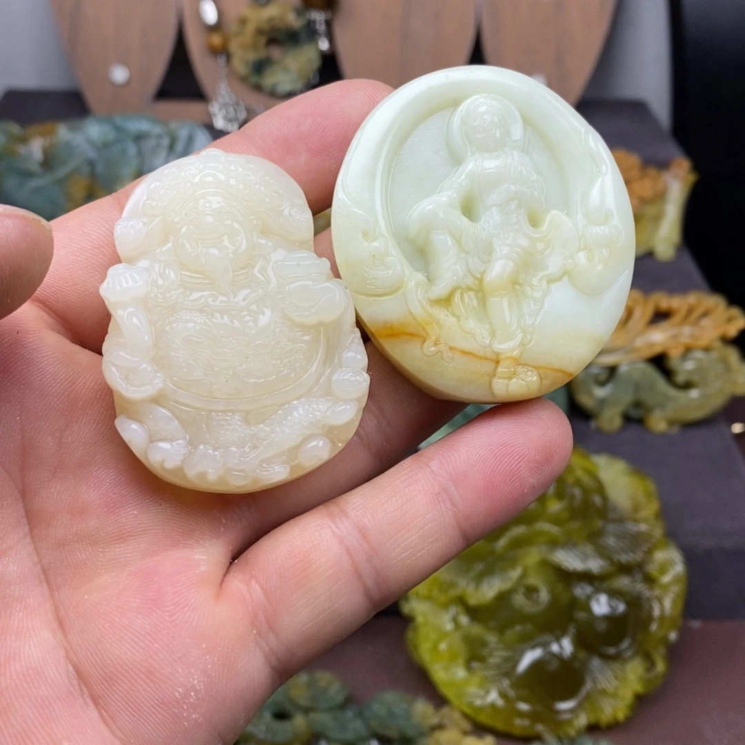 蛇纹石玉未镶嵌吊坠(不含链)