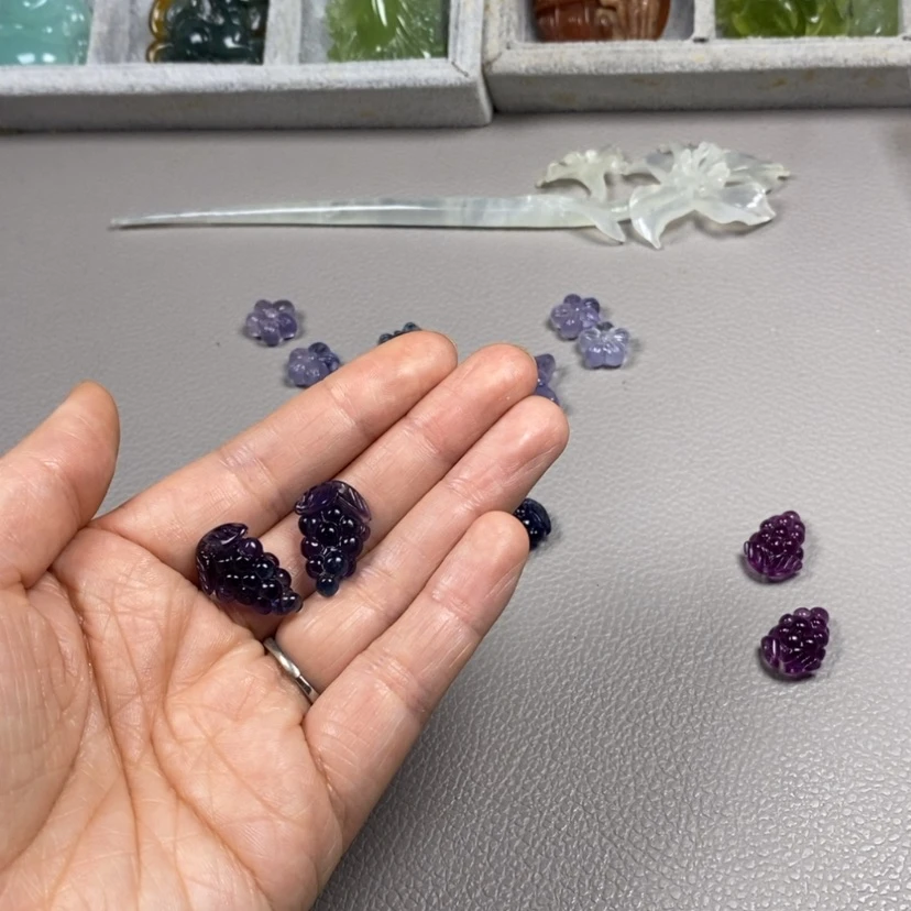 【闪购商品】萤石挂件耳饰耳环项链未镶嵌s****y