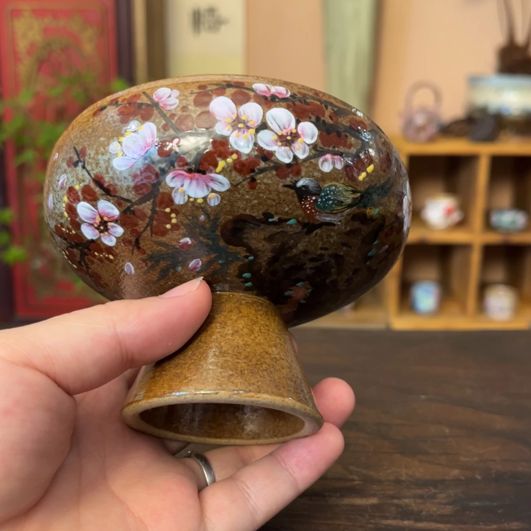 杯安****y柴烧手工手绘陶瓷