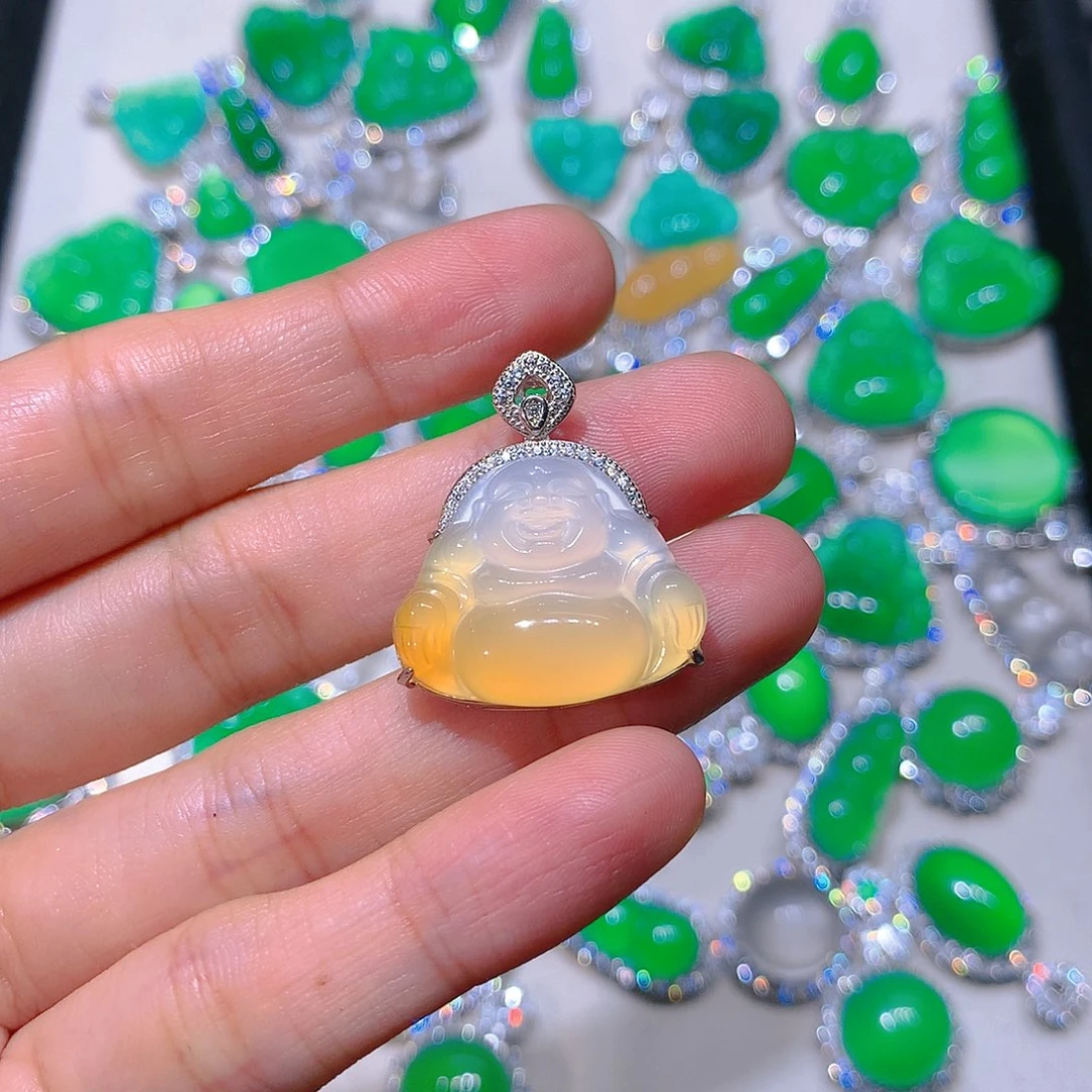 玛瑙/玉髓颈饰银S925镶嵌