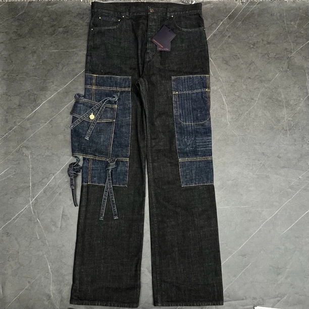 未使用 LouisVuitton/路易威登 33码 蝴蝶绑带牛仔长裤