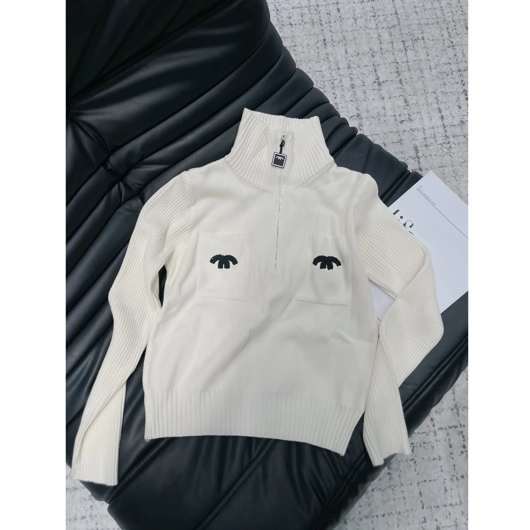 《An ni》秋冬新品时尚长袖双口袋高领针织打底上衣Ani-D007