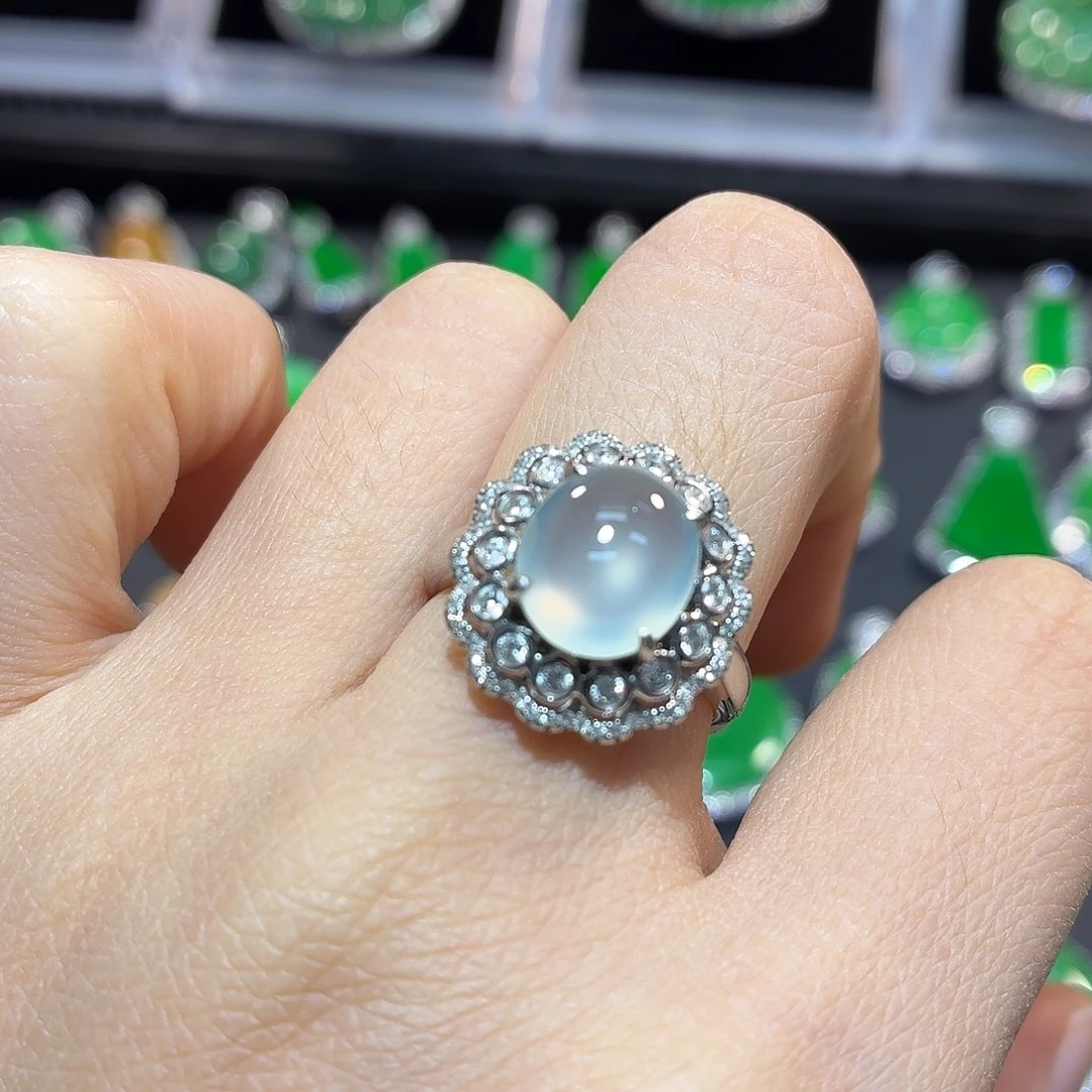 翡翠18K金镶嵌吊坠(不含链)翡翠