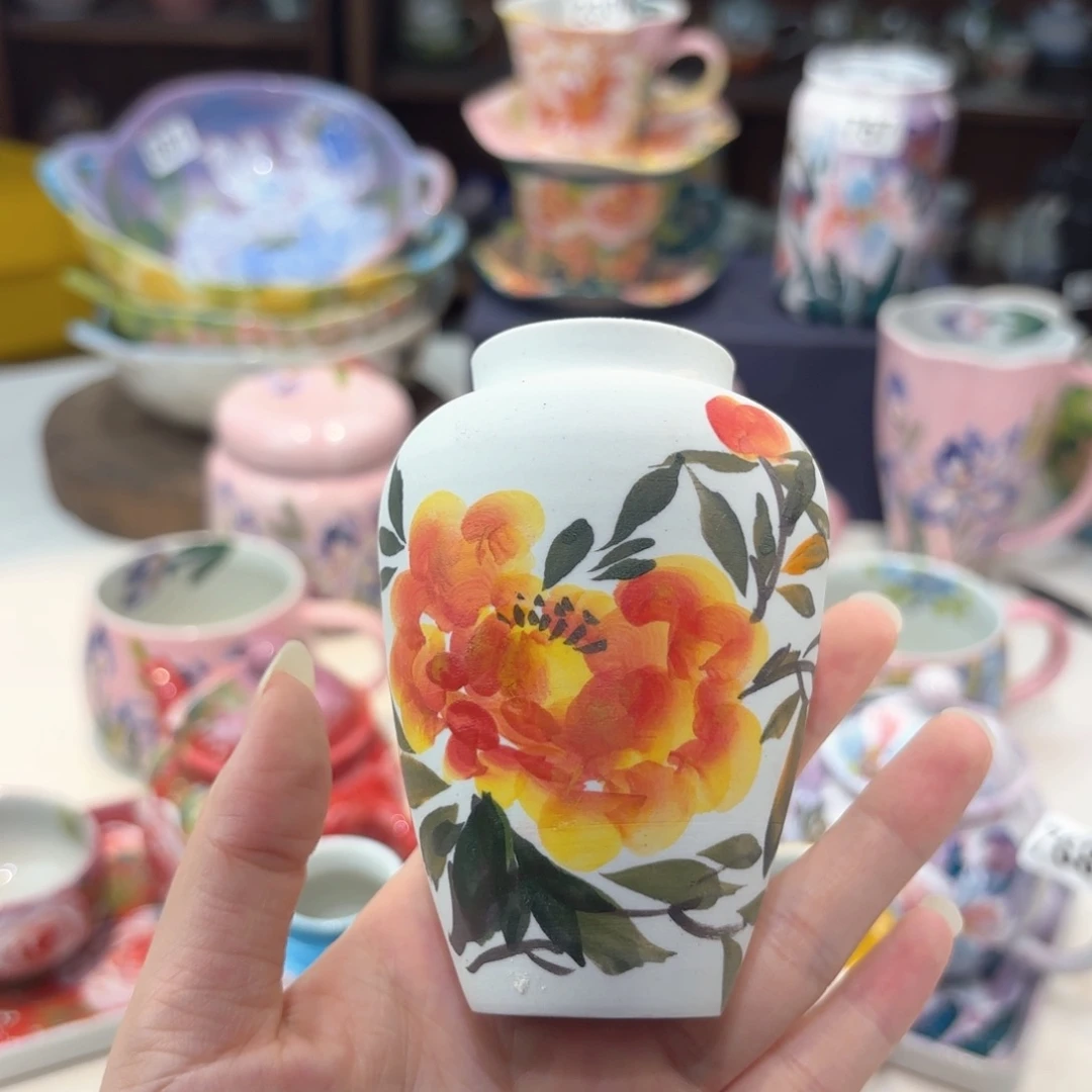景德镇手绘高温釉下彩陶瓷茶具