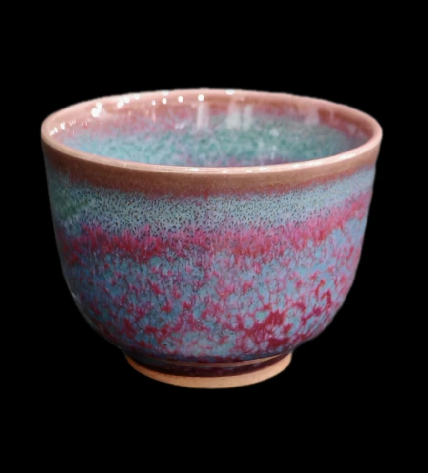 柴烧高档钧瓷禹州神垕钧瓷茶杯钧瓷茶具开片窑变主人杯家用