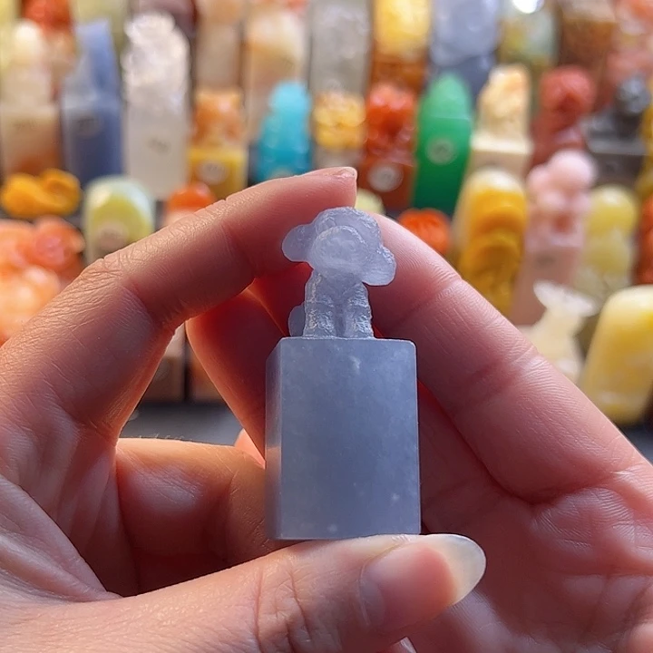 云南石印石手工定制2.1厘米，泰迪，包刻字