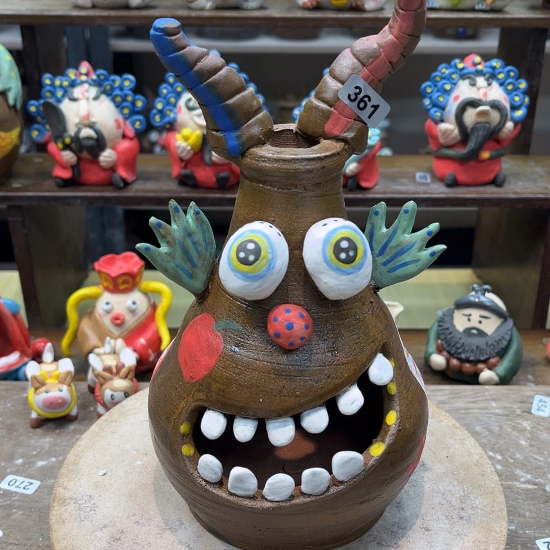 摆件纯手工抽象陶瓷摆件361