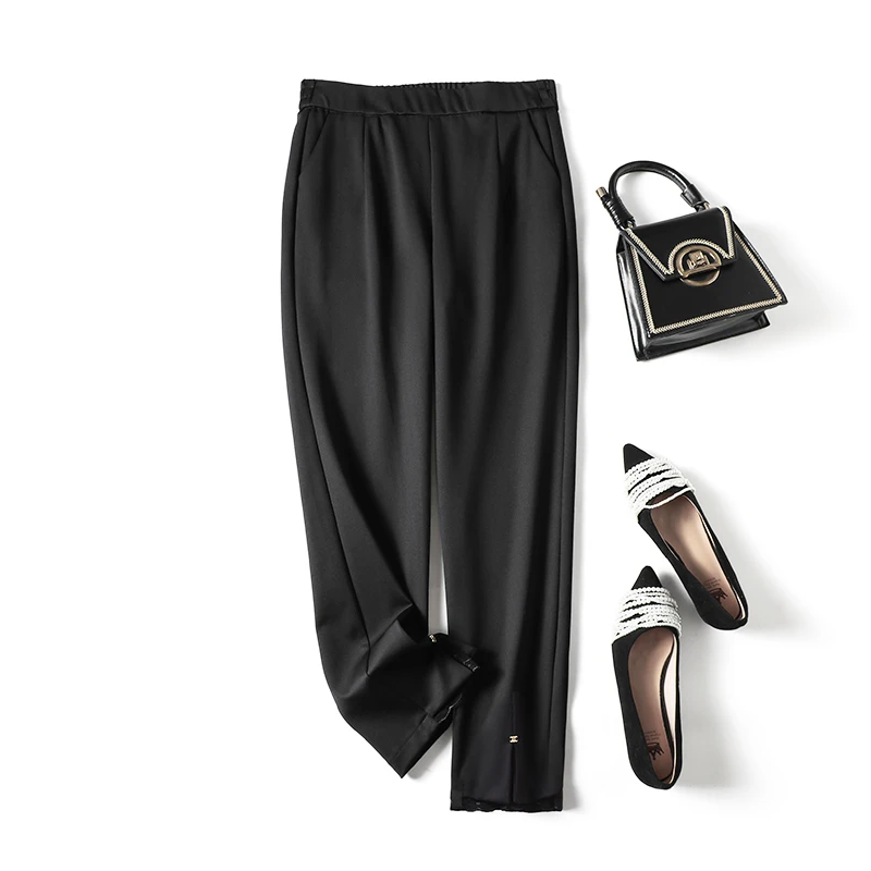 【2025新款】春夏高弹全松紧腰百搭阔腿裤胖MM120-250斤显瘦3053