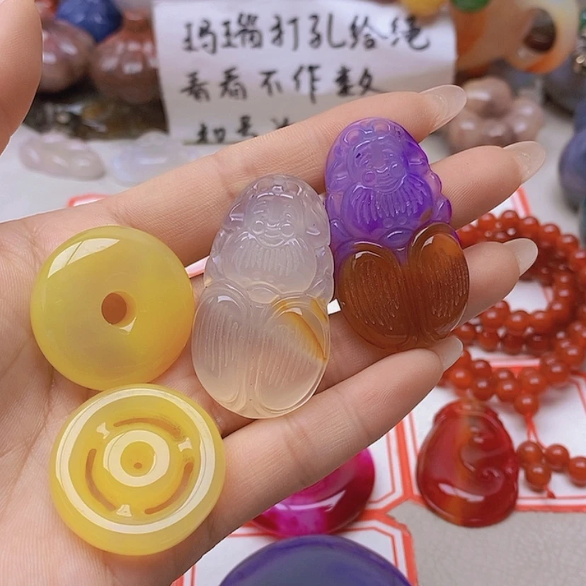 【闪购商品】未镶嵌玛瑙/玉髓珠宝半成品清**心