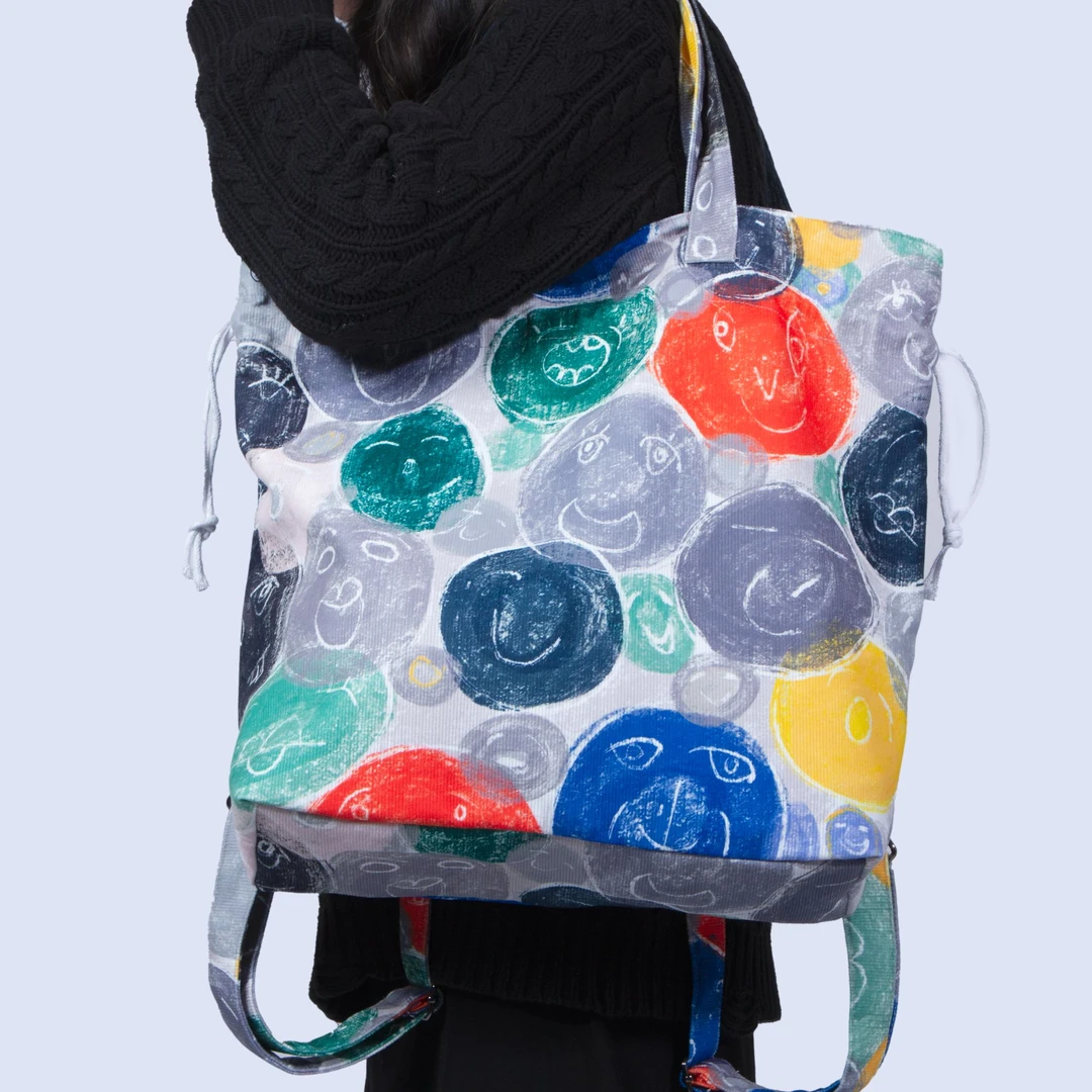 无则艺【糖果大包】百搭复古时尚印花束口糖果大包女