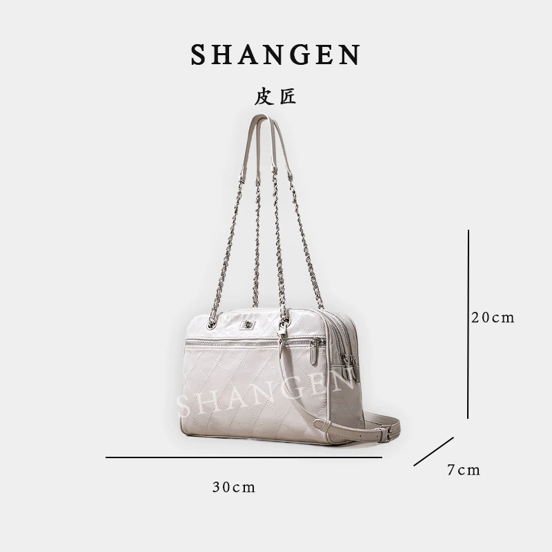 【尚恩CC】SK-62800-米白-轻奢时尚女士新款手提单肩斜挎包