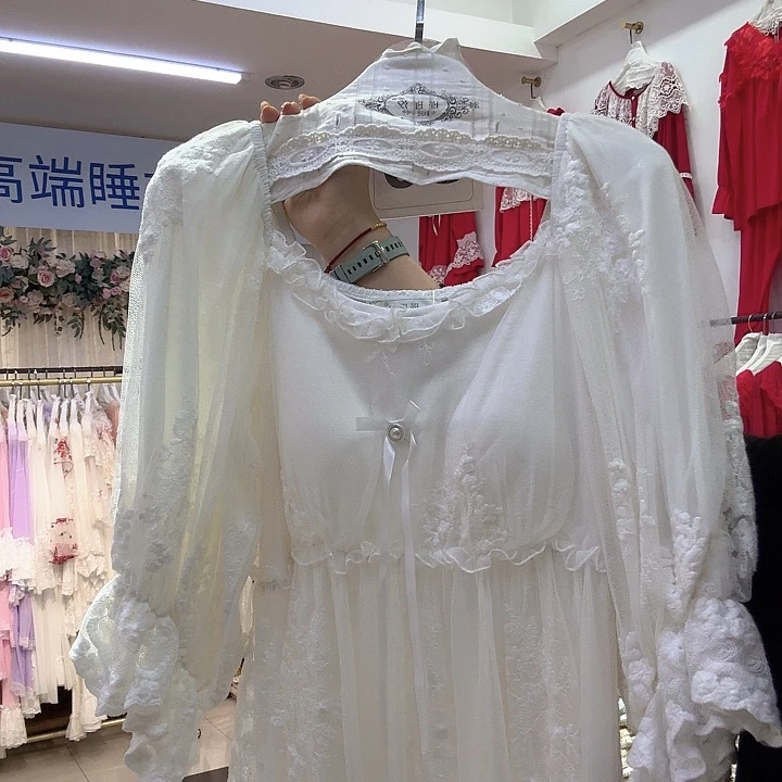 三醋酯纤维宫廷款睡裙