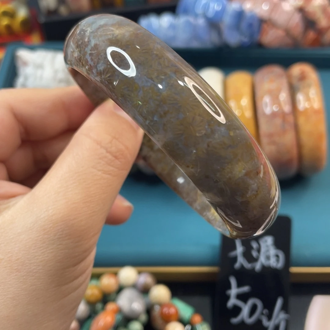 未镶嵌手镯硅化玉